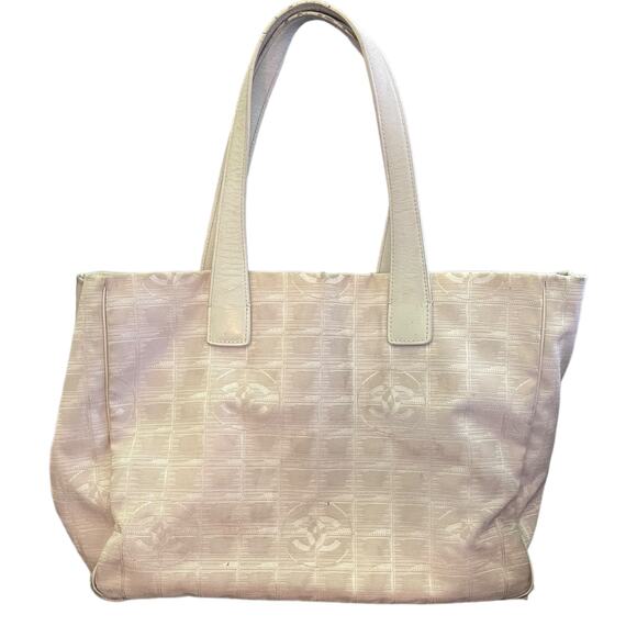 Chanel Travel Line CC Off White Purse Tote - Picture 1 of 15